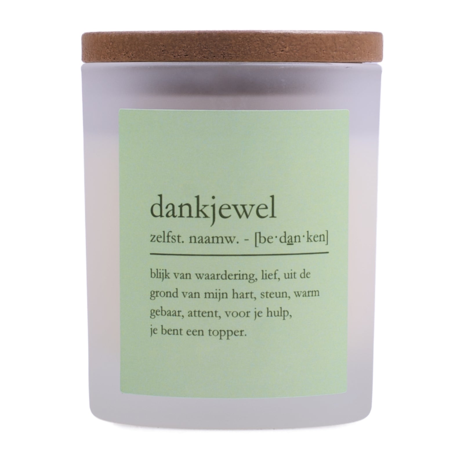 Geurkaars 'Dankjewel' - Dictionnaire